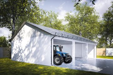  Projekt wiaty garażowej G219 - Wiata murowana (PRA1244) - projekt wiaty parterowego - Zdjęcie 1