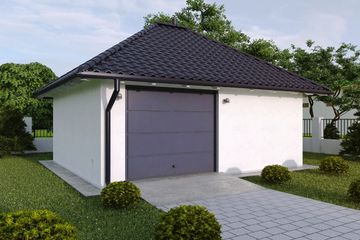  Projekt budynku gospodarczego G153 - Budynek gospodarczy (PRA1246) - projekt budynku parterowego - Zdjęcie 1