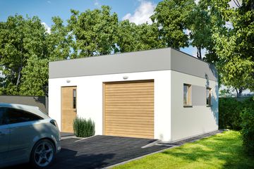  Projekt budynku gospodarczego G176 - Budynek garażowo - gospodarczy (PRA1251) - projekt budynku parterowego - Zdjęcie 1