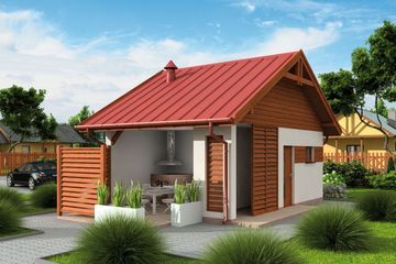  Projekt budynku gospodarczego G326 Budynek gospodarczy (SLN2236) - projekt budynku parterowego - Zdjęcie 1