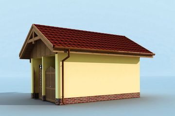  Projekt budynku gospodarczego G180 szkielet drewniany budynek gospodarczy (SLN2238) - projekt budynku parterowego - Zdjęcie 3