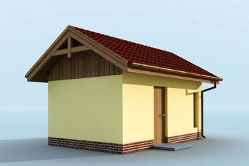  Projekt budynku gospodarczego G180 szkielet drewniany budynek gospodarczy (SLN2238) - projekt budynku parterowego - Zdjęcie 4