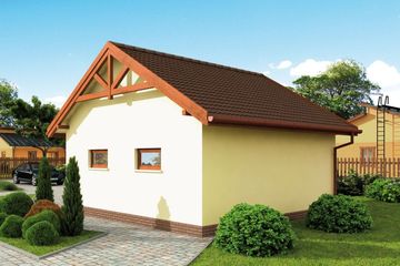 Projekt budynku gospodarczego G30 szkielet drewniany budynek gospodarczy (SLN2241) - projekt budynku parterowego - Zdjęcie 2