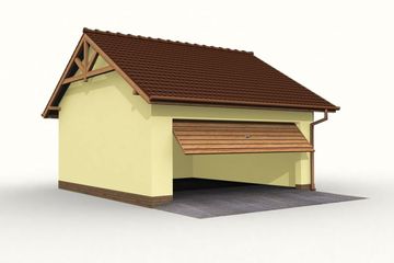  Projekt budynku gospodarczego G30 szkielet drewniany budynek gospodarczy (SLN2241) - projekt budynku parterowego - Zdjęcie 3