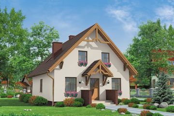  Projekt domu Acapulco szkielet drewniany (SLN2251) - projekt domu parterowego z poddaszem - Zdjęcie 1