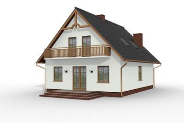  Projekt domu Acapulco szkielet drewniany (SLN2251) - projekt domu parterowego z poddaszem - Zdjęcie 2