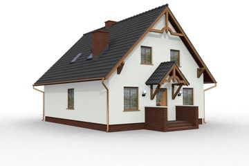  Projekt domu Acapulco szkielet drewniany (SLN2251) - projekt domu parterowego z poddaszem - Zdjęcie 3