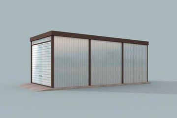 Projekt budynku gospodarczego GB42 budynek gospodarczy - parterowy dom o powierzchni 20,15 m², dach jednospadowy - ujęcie 3