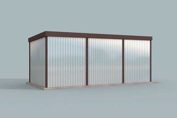 Projekt budynku gospodarczego GB42 budynek gospodarczy - parterowy dom o powierzchni 20,15 m², dach jednospadowy - ujęcie 4