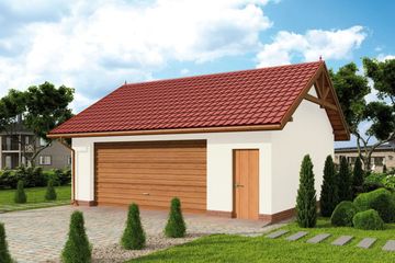  Projekt budynku gospodarczego G68 szkielet drewniany budynek gospodarczy (SLN2260) - projekt budynku parterowego - Zdjęcie 1