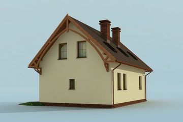  Projekt domu Katania szkielet drewniany (SLN2266) - projekt domu parterowego z poddaszem - Zdjęcie 4