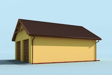  Projekt garażu G200 Szkielet drewniany (SLN2277) - projekt garażu parterowego - Zdjęcie 4