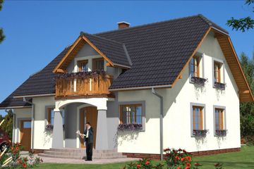  Projekt domu A-117 Dom tradycyjny (BBD1192) - projekt domu parterowego z poddaszem - Zdjęcie 1