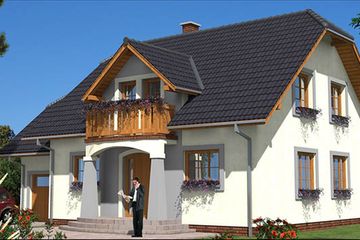  Projekt domu A-117 Dom tradycyjny (BBD1192) - projekt domu parterowego z poddaszem - Zdjęcie 2