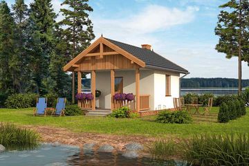  Projekt budynku gospodarczego Amadora na zgłoszenie do 35m2 (SLN2270) - projekt budynku parterowego - Zdjęcie 1