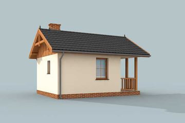  Projekt budynku gospodarczego Amadora na zgłoszenie do 35m2 (SLN2270) - projekt budynku parterowego - Zdjęcie 2