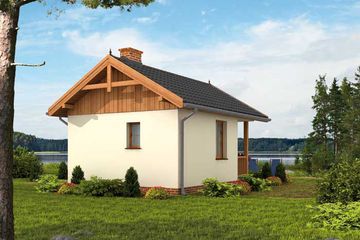  Projekt budynku gospodarczego Amadora na zgłoszenie do 35m2 (SLN2270) - projekt budynku parterowego - Zdjęcie 3