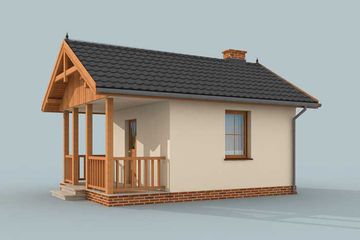  Projekt budynku gospodarczego Amadora na zgłoszenie do 35m2 (SLN2270) - projekt budynku parterowego - Zdjęcie 4