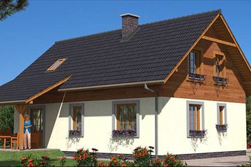  Projekt domu A-116 Dom tradycyjny (BBD1193) - projekt domu parterowego z poddaszem - Zdjęcie 2