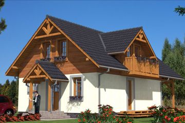  Projekt domu A-118 Dom tradycyjny (BBD1196) - projekt domu parterowego z poddaszem - Zdjęcie 1