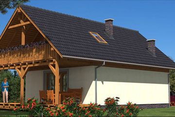  Projekt domu A-118 Dom tradycyjny (BBD1196) - projekt domu parterowego z poddaszem - Zdjęcie 2