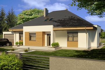  Projekt domu Alabama 2D 2-garaże (WRD2325) - projekt domu parterowego z poddaszem - Zdjęcie 1