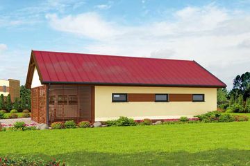  Projekt budynku gospodarczego G281 szkielet drewniany budynek gospodarczy (SLN2288) - projekt budynku parterowego - Zdjęcie 2