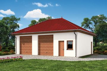  Projekt budynku gospodarczego G199 szkielet drewniany budynek gospodarczy (SLN2280) - projekt budynku parterowego - Zdjęcie 1