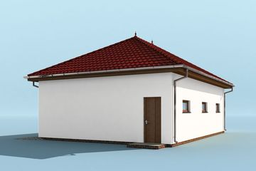  Projekt budynku gospodarczego G199 szkielet drewniany budynek gospodarczy (SLN2280) - projekt budynku parterowego - Zdjęcie 2