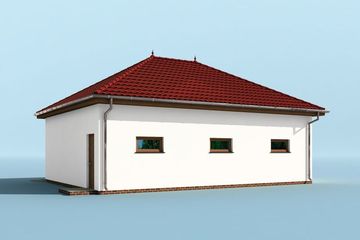  Projekt budynku gospodarczego G199 szkielet drewniany budynek gospodarczy (SLN2280) - projekt budynku parterowego - Zdjęcie 3