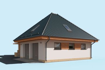 Projekt domu Vitoria projekt domu mieszkalnego - parterowy z poddaszem dom o powierzchni 127,02 m², dach wielospadowy - ujęcie 4