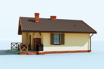  Projekt domu letniskowego Aurora szkielet drewniany, dom letniskowy (SLN2271) - projekt domu letniskowego parterowego - Zdjęcie 3