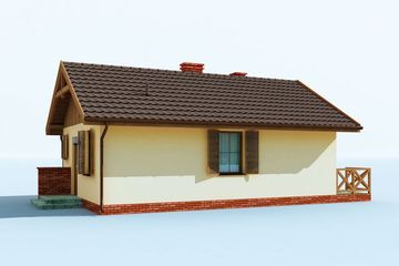  Projekt domu letniskowego Aurora szkielet drewniany, dom letniskowy (SLN2271) - projekt domu letniskowego parterowego - Zdjęcie 4