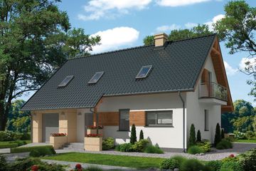  Projekt domu Lamia 2 (SLN2284) - projekt domu parterowego z poddaszem - Zdjęcie 1