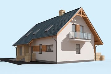  Projekt domu Lamia 2 (SLN2284) - projekt domu parterowego z poddaszem - Zdjęcie 3