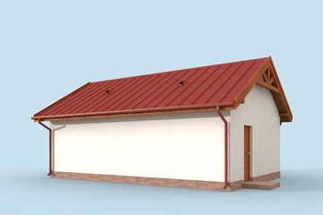  Projekt garażu G305a garaż trzystanowiskowy (SLN2291) - projekt garażu parterowego - Zdjęcie 4