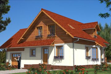  Projekt domu A-123 Dom tradycyjny (BBD1206) - projekt domu parterowego z poddaszem - Zdjęcie 1