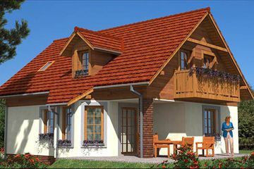  Projekt domu A-123 Dom tradycyjny (BBD1206) - projekt domu parterowego z poddaszem - Zdjęcie 2