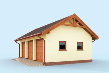  Projekt budynku gospodarczego G305a szkielet drewniany budynek gospodarczy (SLN2296) - projekt budynku parterowego - Zdjęcie 4