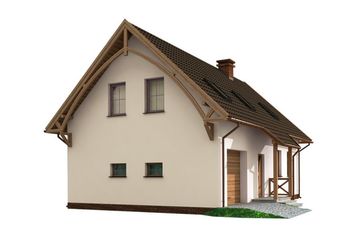  Projekt domu Lamia szkielet drewniany (SLN2283) - projekt domu parterowego z poddaszem - Zdjęcie 3