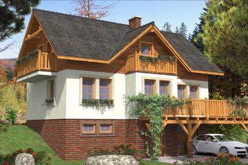  Projekt domu L-71 Dom tradycyjny (BBD1209) - projekt domu parterowego z poddaszem - Zdjęcie 1