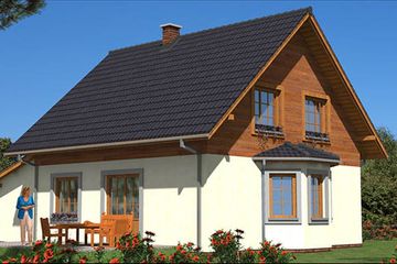  Projekt domu A-120 Dom tradycyjny (BBD1210) - projekt domu parterowego z poddaszem - Zdjęcie 2