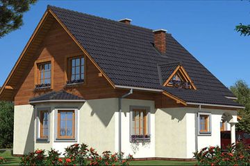  Projekt domu A-120 Dom tradycyjny (BBD1210) - projekt domu parterowego z poddaszem - Zdjęcie 3