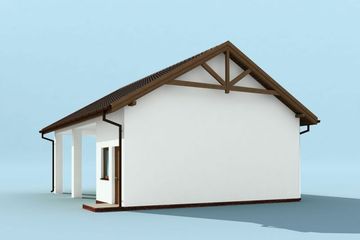  Projekt wiaty garażowej G211 wiata garażowa, szkielet drewniany (SLN2289) - projekt wiaty parterowego - Zdjęcie 4