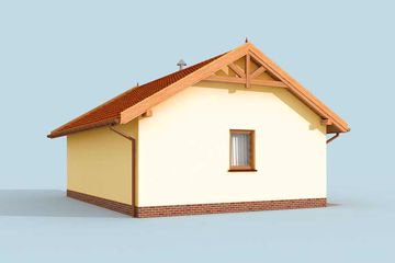  Projekt garażu G264A Szkielet drewniany (SLN2297) - projekt garażu parterowego - Zdjęcie 3