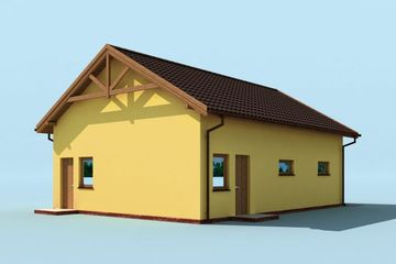  Projekt budynku gospodarczego G200 szkielet drewniany budynek gospodarczy (SLN2278) - projekt budynku parterowego - Zdjęcie 2