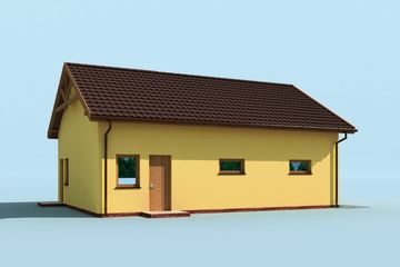  Projekt budynku gospodarczego G200 szkielet drewniany budynek gospodarczy (SLN2278) - projekt budynku parterowego - Zdjęcie 3