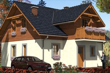  Projekt domu L-73 Dom tradycyjny (BBD1214) - projekt domu parterowego z poddaszem - Zdjęcie 2