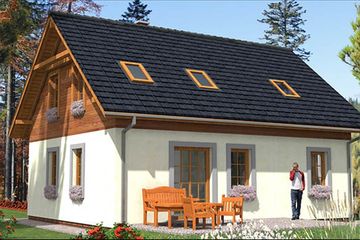  Projekt domu L-73 Dom tradycyjny (BBD1214) - projekt domu parterowego z poddaszem - Zdjęcie 3