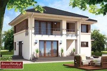  Projekt domu Omega NF40 (BSD1322) - projekt domu z pełnym piętrem - Zdjęcie 1